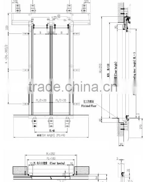 Lift Doors,Lifts Two Panels Center Opening Landing Doors for the Car photo-2