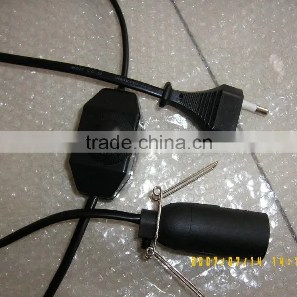 Euro 2 Pins Plug Power Cord With Dimmer Switch