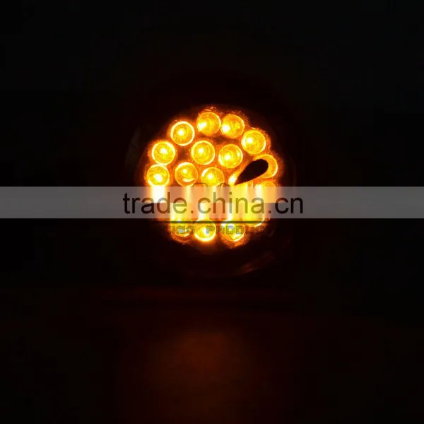BJ-SL-062 Universal E-Mark Chrome Aluminum Amber Motorbike LED Light Motorcycle Turn Signal photo-3