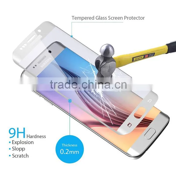 Keno 2016 Newest 3D Hot Curved Tempered Glass Screen Protector for Samsung Galaxy S6 Edge Curved Tempered Glass photo-4