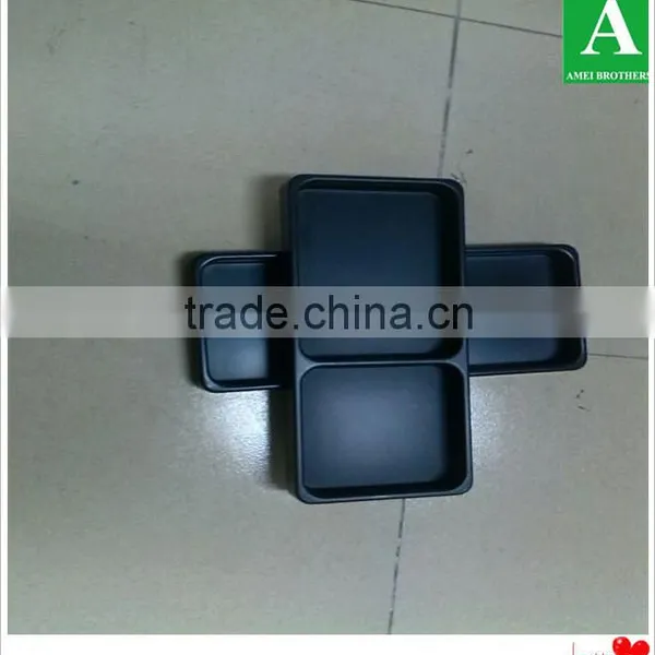 Custom Black ps Thick Compartments Hotel Tray photo-5