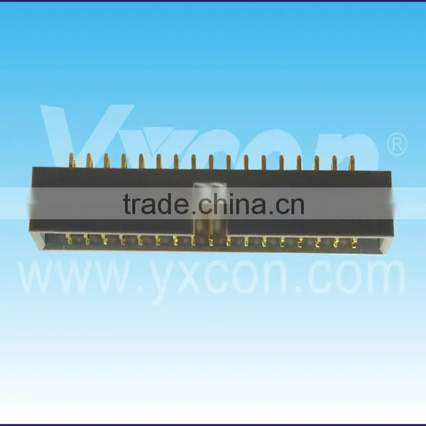 Dongguan ISO Certificate 2.54mm Pitch Two Rows 180 Degree Box Header photo-6