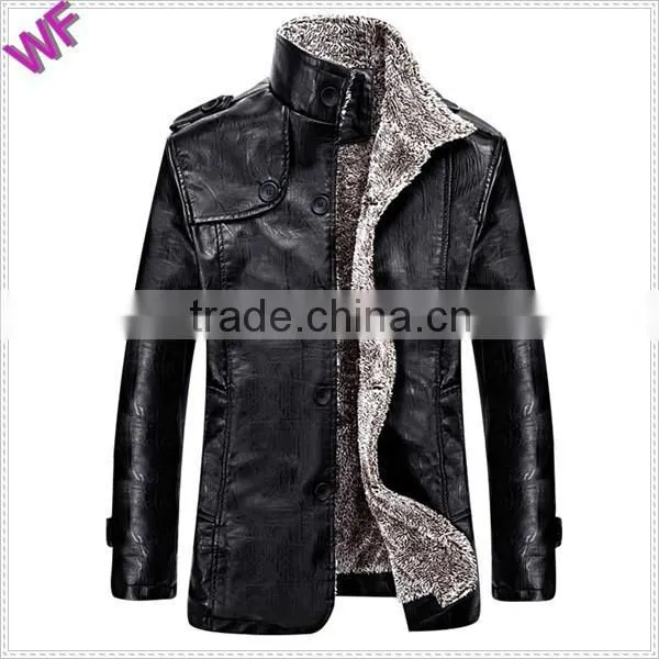 Custom Made Unique Logo Hight Quality Man Leather Jacket photo-2