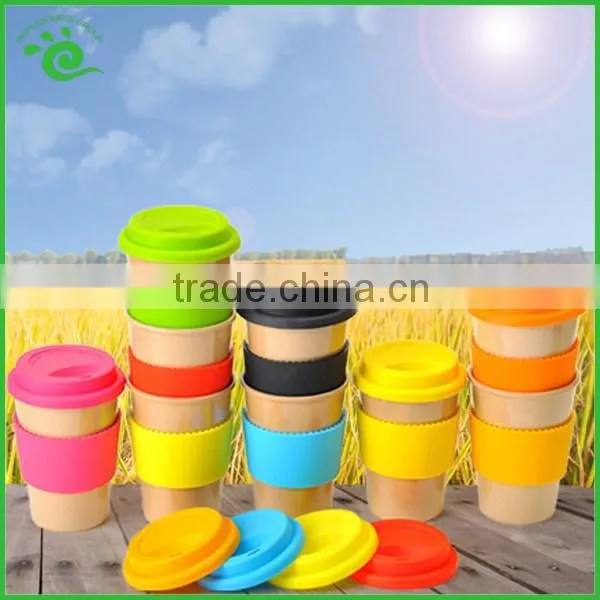 Natural Rice Husks Fiber Biodegradable Reusable Coffee Cup photo-2