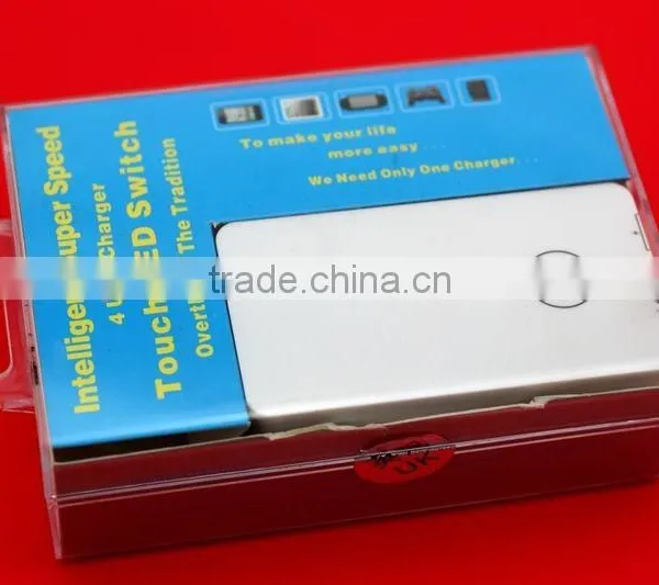 Tablet Use and Electric Type 4 Port USB Charger With LED Switch Button photo-2