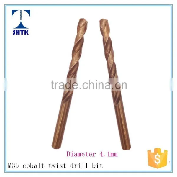 Factory Direct Supply, M35 Cobalt, Drill Bit, Twist Drill Bit Dia 4.1mm