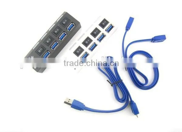 Computer 4 Ports 3.0 High Speed USB Hub With Swith Button photo-4