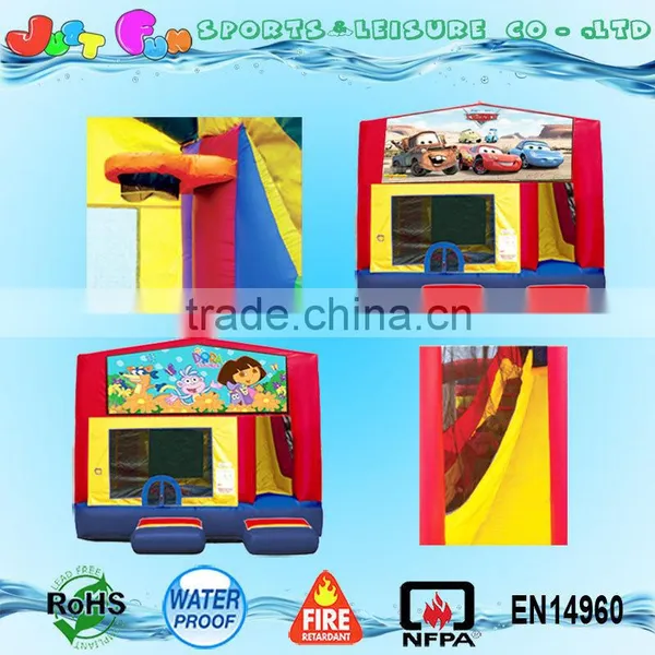 Happy Birthday Bouncy Castle Modular Cheap Bounce Houses With Slide Combo for Kids photo-2