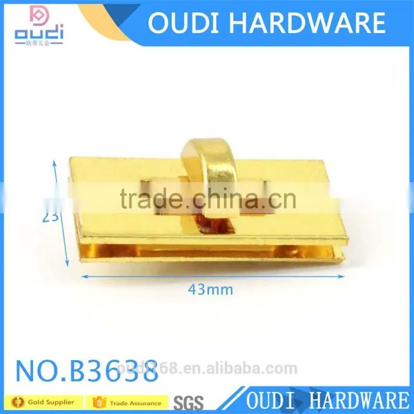 2016 the Most Popular Zinc Alloy Light Gold Bag Accessories Turn Lock. photo-3
