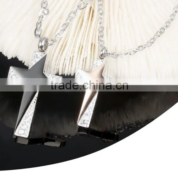 2016 Simple Gold Pendant Design Stainless Steel Star Necklace With Cross for Wedding Gifts photo-3