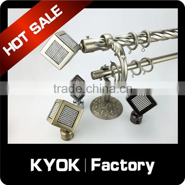 KYOK Color Tension Rod Curtain Rod ,curtain Rod Accessories ,high Quality Single Double Curtain Rod Factory in Foshan photo-3