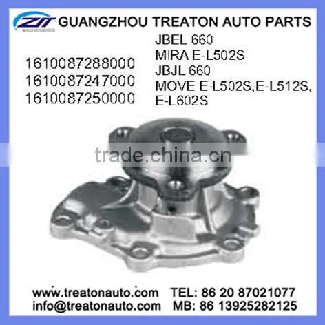 WATER PUMP FOR DAIHATSU JBEL 660 MIRA E-L502S/JBJL 660 MOVE E-L502S,E-L512S,E-L602S 1610087288000 1610087247000 1610087250000