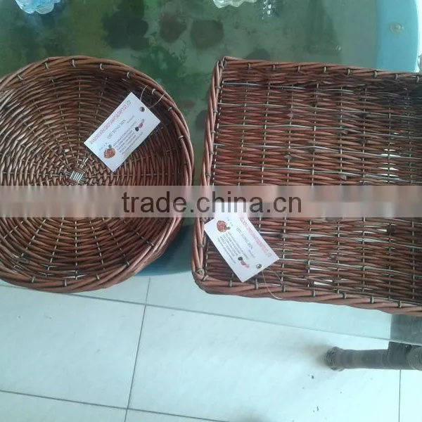Customized Round & Square Willow Fruit Tray