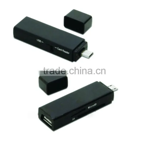 Micro SD/TF SD Micro USB OTG Smart Card Reader for Smartphone With Switch photo-3
