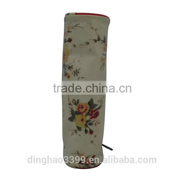Fashion Floral Roll Polyester Pencil Case Pouch Purse Bag for School photo-2