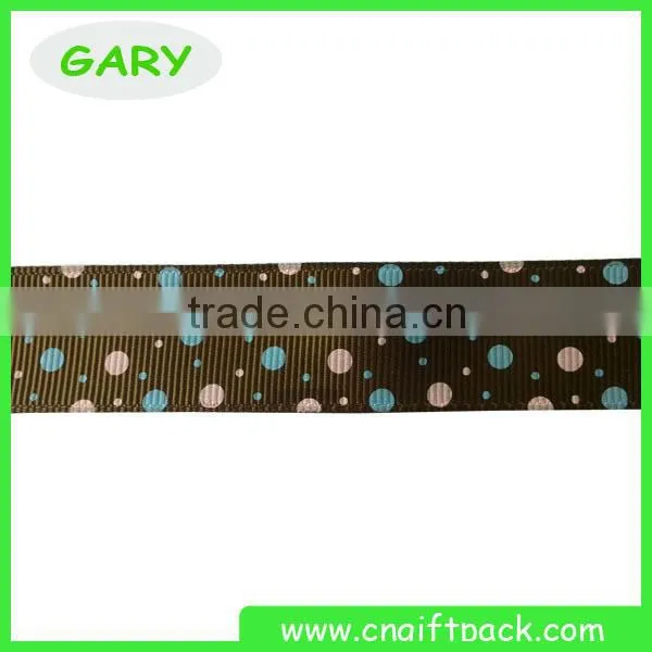 3/4" Blue Ribbon Designers Logo Printed Grosgrain Ribbon photo-5