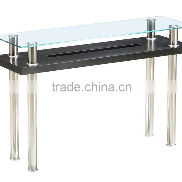 2015 cheap glass & mdf console table for sale