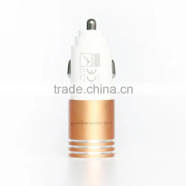 Slim Car Charger 3.1 Dual Usb Mobile Charger Headset Charger in Car 12/24V photo-5