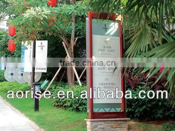 Metal outdoor display pylon sign