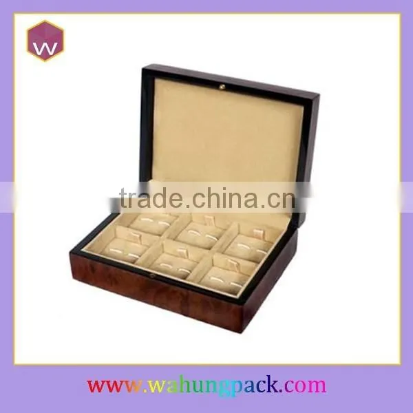 Wooden Cuff Links Set Box, Custom Cufflink Box photo-2