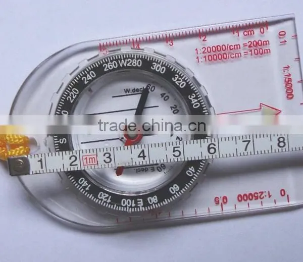 Outdoor Sports Gift Plastic Compass for Kids Hiking and Camping With Rope photo-3