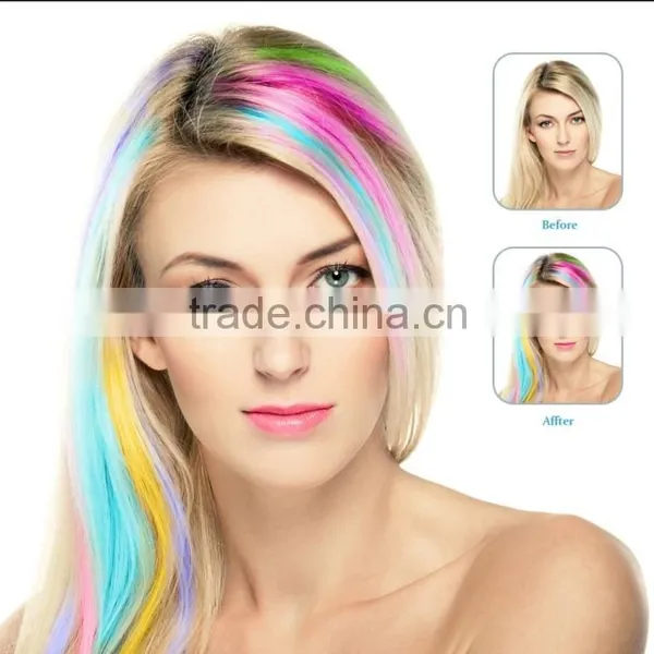 Chalk no Damage Hair Coloring Beauty Product Temporary Hair Dye Christmas Party OEM One Step Hair Color photo-4