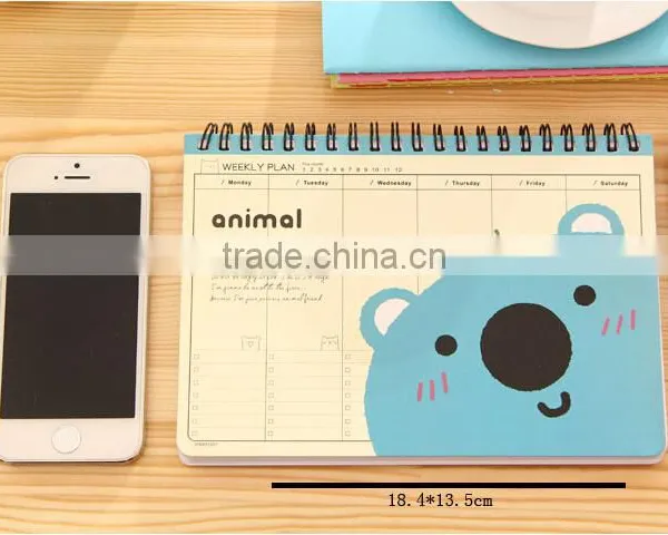 School Diary Notebook Paper Spiral Novelty Notepad Journal Planner Day Scheduler Mini Cute Notebook Stationery 2016 photo-5