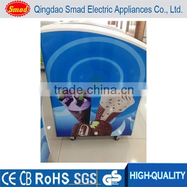 Glass Door Chiller and Freezer Supermarket Freezer Showcase Ice Cream Chest Freezer 538L photo-5
