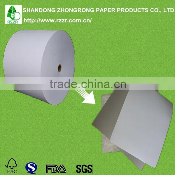 200-300gsm One Side White Coated Duplex Board With Kraft Back