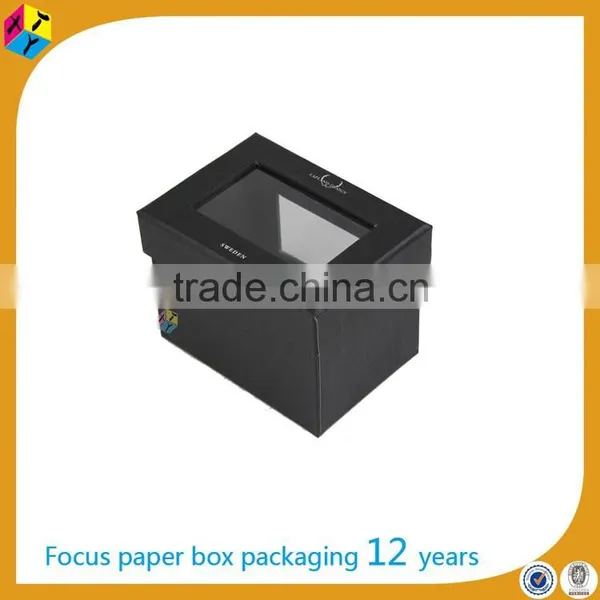 Black Packaging Paper Box With Transparent Cover photo-6