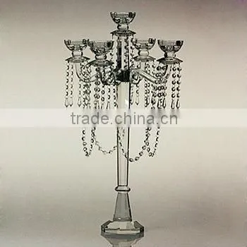 Hot 5 Lights Crystal Candelabra for Wedding