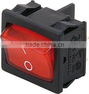 3pin Mini Rocker Switch Chzjcz*1-/Rocker Switch 2/*-122/*-/ *-12 Oval Ellipse With Lighted photo-2