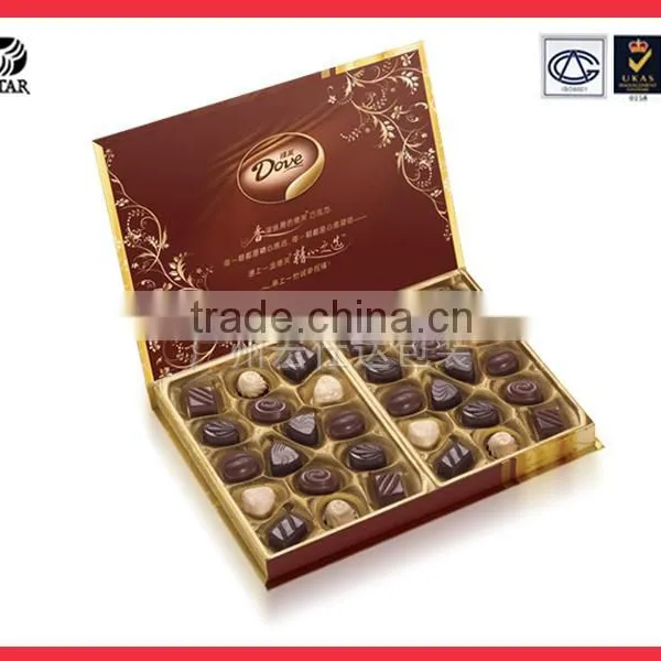 Custom Decorative Cardboard Luxury Paper Kraft Chocolate Box for Wedding Invitation photo-4