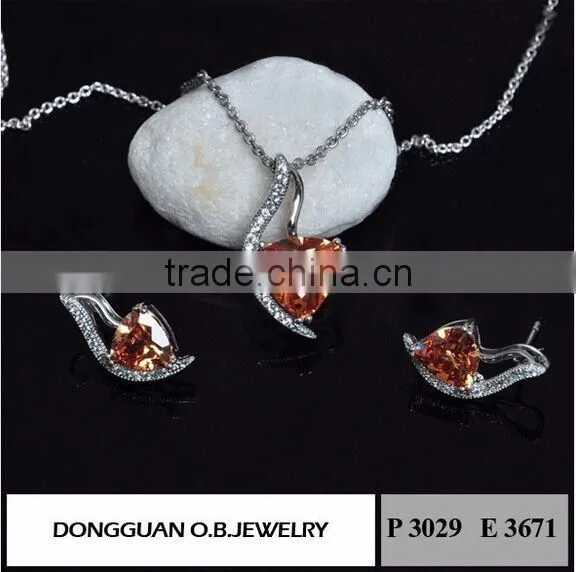 Fashion CZ Artificial Bridal Jewellery Set /Bridal Jewelry Set /18K Gold Jewelry Set photo-6