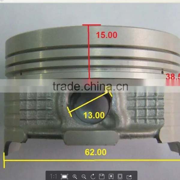 SCL-2016030111 Wholesale CG150-II 62MM STD Motorcycle Piston Kit photo-2