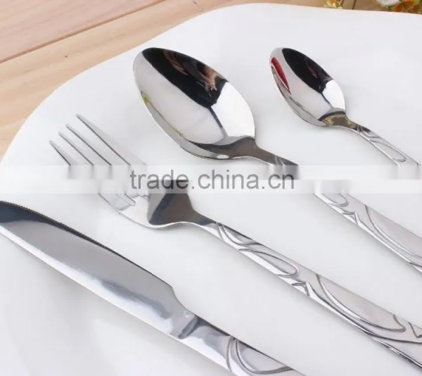 Embossed Stainless Steel Cutlery Set 24 Pieces(KX-S152) photo-6