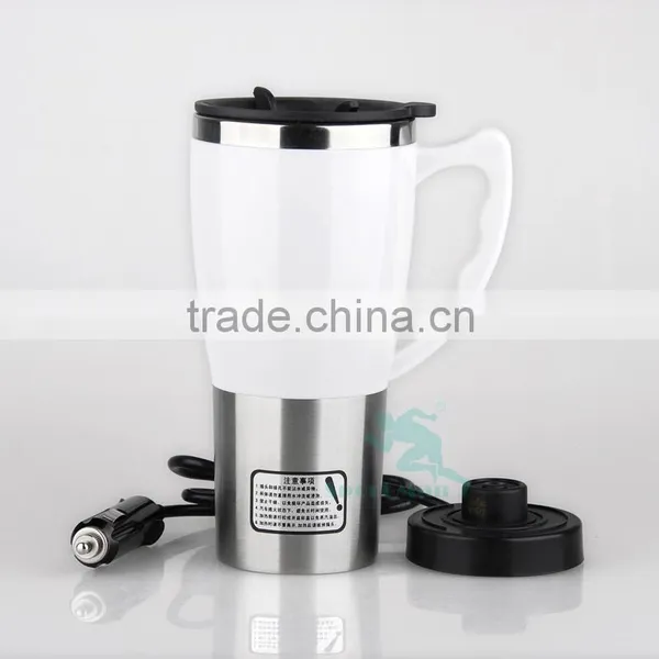 2016 New Product Promotional Mug Double Wall Stainless Steel Electric Car Heated Mug Customized Unique Handle Color Cup photo-4