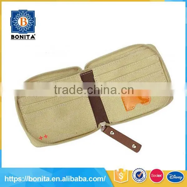 Canvas Zipper Wallet Brief Paragraph Students Purse Leisure Young Women Wallet photo-2