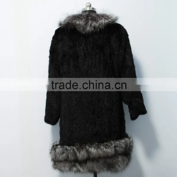 Fashion Genuine Knitted Mink Fur Coat for Women MC08 photo-3