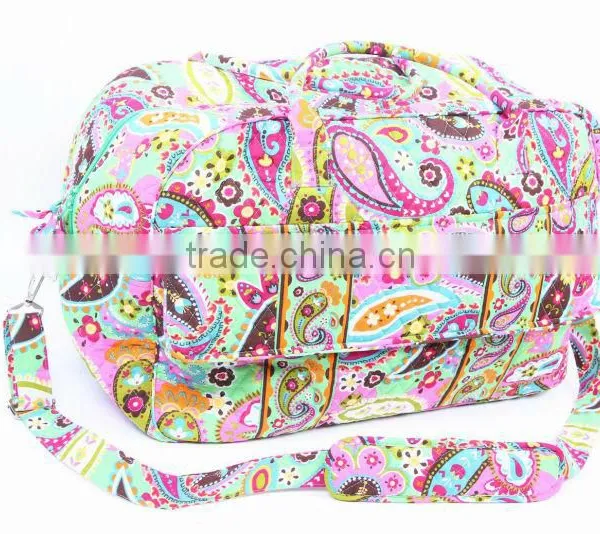Z103 QUILTED COTTON DIAPER BAG MOMMY BAG TRAVEL BAG Washable Diaper Bag