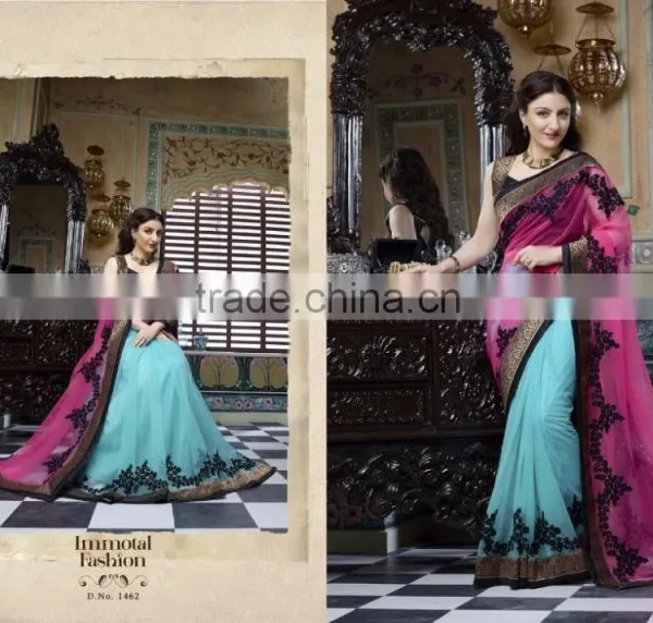 Designer Shiffon Lehenga Style Sarees photo-5