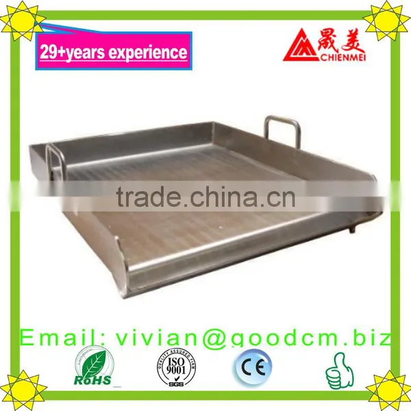 HEAVY 32" Wide Stainless Steel Flat Top Double Griddle Grill Pan NEW photo-6