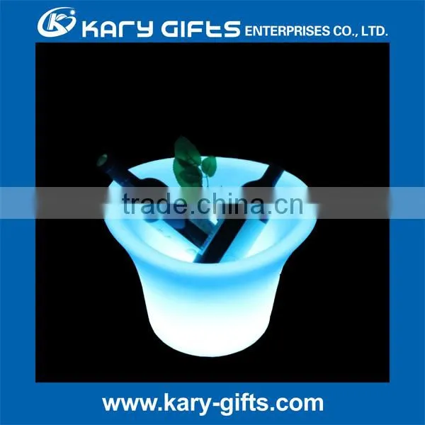 Cooler Ice Container Champagne Plastic LED Illuminated Ice Bucket photo-3