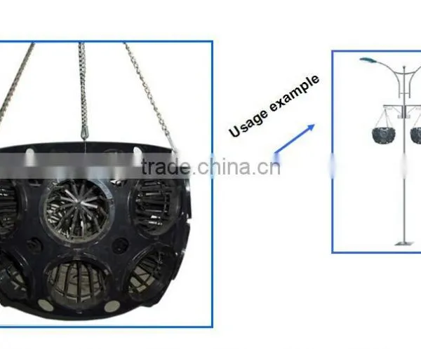 Lamp Post Greening Plastic Hanging Basket Hydroponic Tray photo-2
