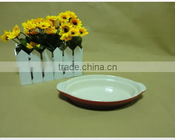 2014 Hot Sale Home Use Porcelain Round Ceramic Cake Bakeware photo-3
