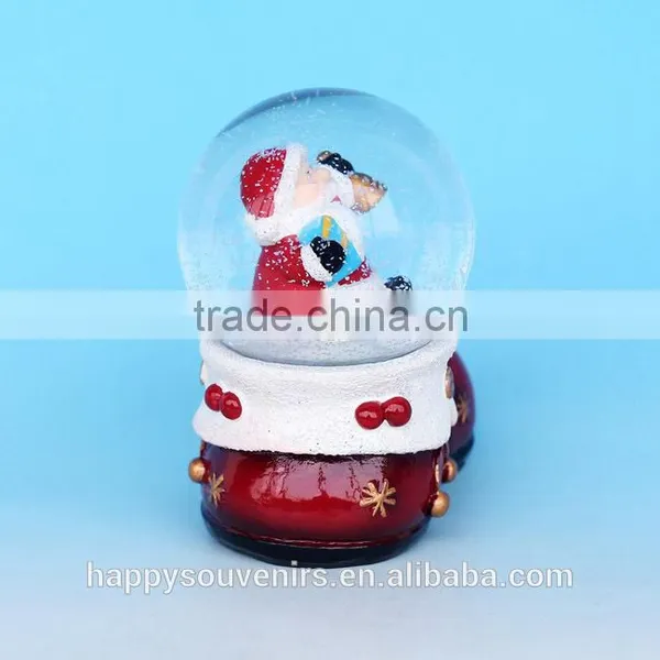 High Quality Resin Shoe Shape Chrismas Snow Globe For Wholesales photo-2