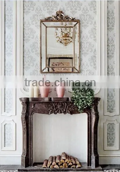Living Room Furniture Fireplace With Wall Mirror For Interior Decoration photo-4