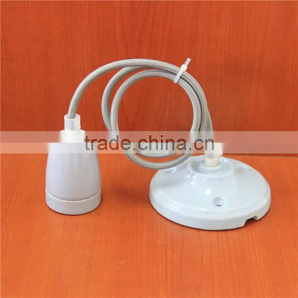 E27 DIY Colorful Screw Contemporary Ceiling Porcelain Droplight Drop Light Lampholder photo-4