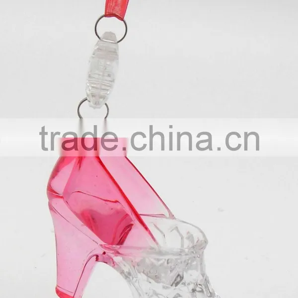 Acrylic Transparency and Red Crystal Shoe Deoration for Valentine's Day photo-4