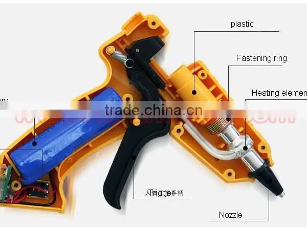 Li-ion Battery Glue Gun Cordless Hot Melt Glue Gun Lithium Battery Glue Gun photo-3